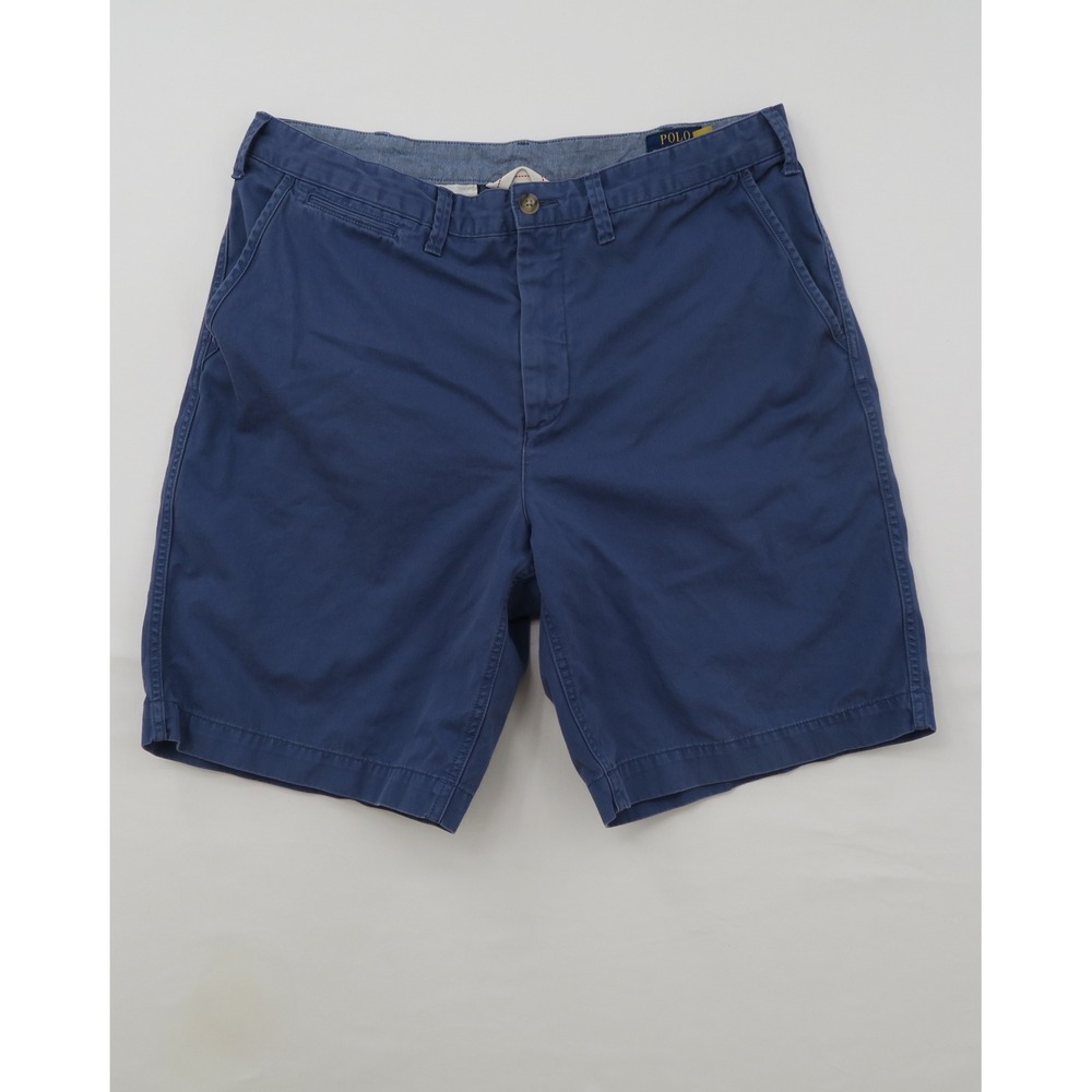Polo Ralph Lauren Mens Relaxed Fit Chino Shorts Navy Blue Cotton Size 36